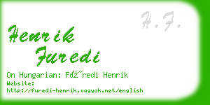 henrik furedi business card